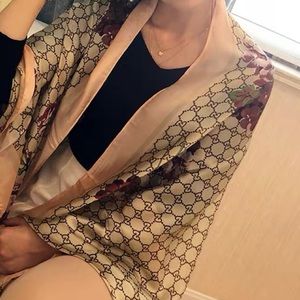 Gucci style cherry blossom scarf